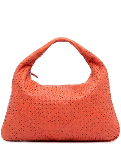 Pre-owned Bottega Veneta 2010 Large Nappa Intrecciato Stitched Veneta Hobo Bag
