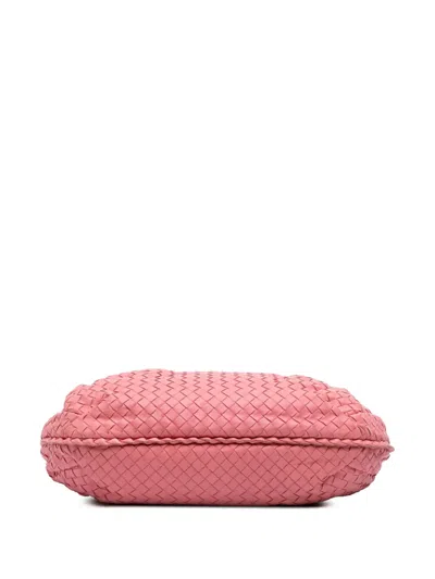 Pre-owned Bottega Veneta 2010 Medium Nappa Intrecciato Belly Hobo Bag In Pink