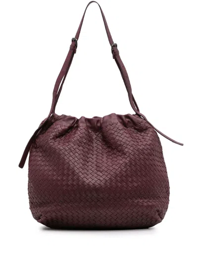 Pre-owned Bottega Veneta 2010 Nappa Intrecciato Drawstring Shoulder Bag