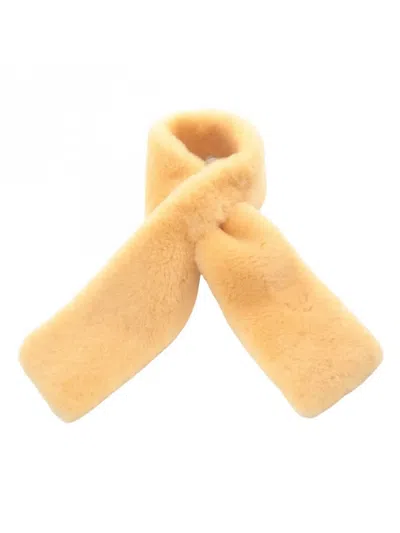 Pre-owned Bottega Veneta 2010 Shearling Scarf In 中性色