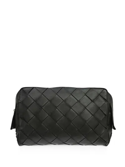 Pre-owned Bottega Veneta 2010-2020s Intrecciato Clutch Bag In Black