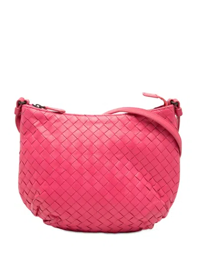 Pre-owned Bottega Veneta 2010-2025 Small Nappa Intrecciato Crossbody Bag In Pink