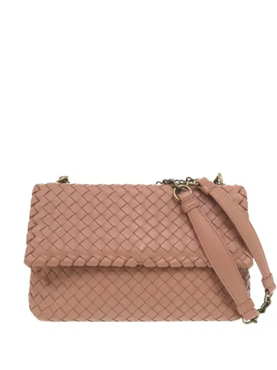 Pre-owned Bottega Veneta 2010-2025 Small Nappa Intrecciato Olimpia Shoulder Bag In Brown