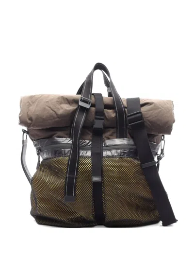 Pre-owned Bottega Veneta 2010s 2way Mesh Panel Tote Bag In Brown