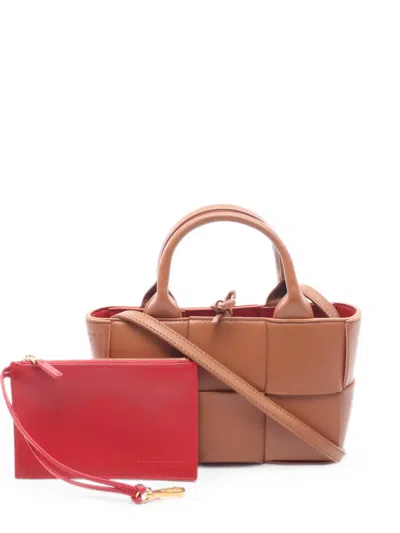 Pre-owned Bottega Veneta 2010s Arco Leather Tote Bag In Brown