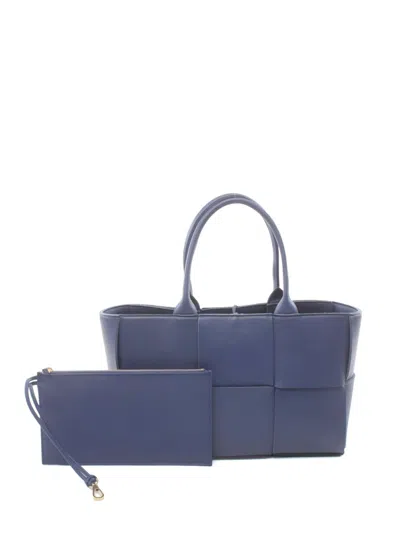 Pre-owned Bottega Veneta 2010s Arco Tote Bag In Blue