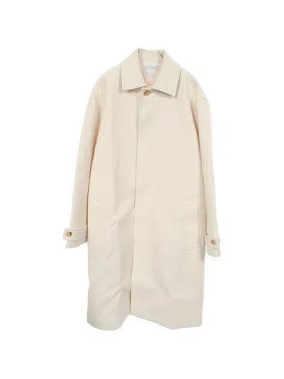 Pre-owned Bottega Veneta 2010s Buttoned-cuff Single-breasted Coat In Neutrals