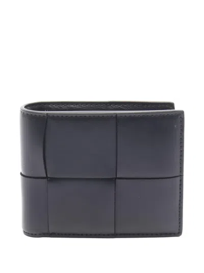 Pre-owned Bottega Veneta 2010s Cassette Bifold Leather Wallet In Black