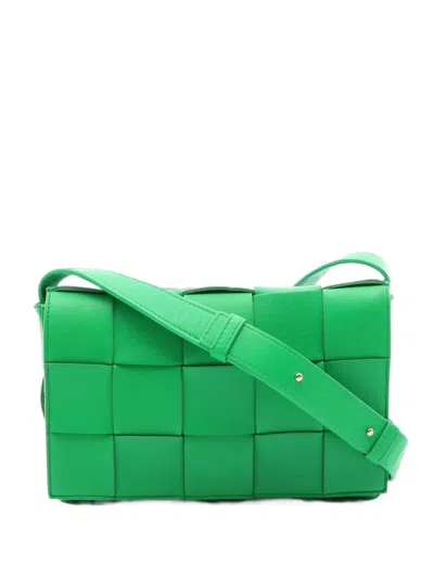 Pre-owned Bottega Veneta 2010s Cassette Intrecciato Crossbody Bag In グリーン