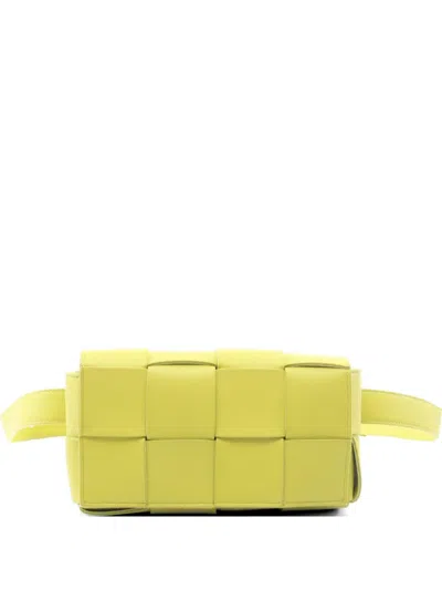 Pre-owned Bottega Veneta 2010s Cassette Leather Belt Bag In Yellow