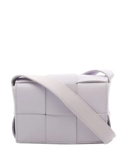Pre-owned Bottega Veneta 2010s Cassette Leather Shoulder Bag In Purple
