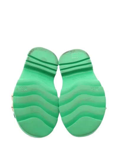 Pre-owned Bottega Veneta 2010s Flash Buckle-strap Sandals In Green