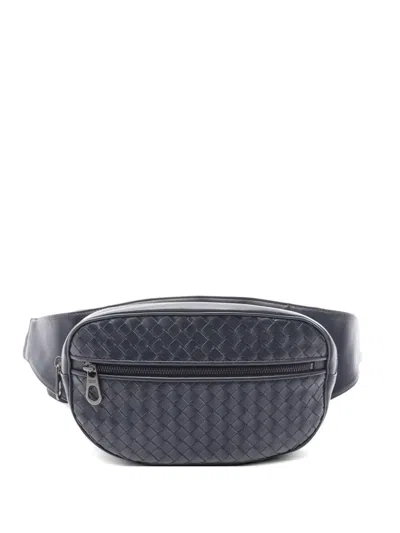 Pre-owned Bottega Veneta 2010s Intrecciato Belt Bag In Blue