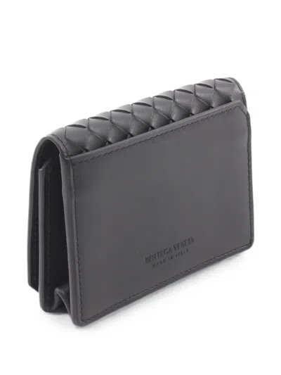 Pre-owned Bottega Veneta 2010s Intrecciato Cardholder In Black