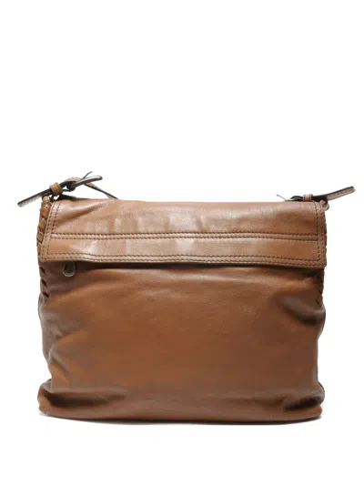 Pre-owned Bottega Veneta 2010s Intrecciato Leather Shoulder Bag In Brown