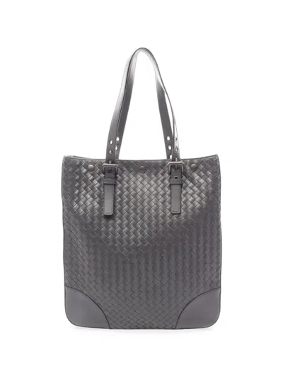 Pre-owned Bottega Veneta 2010s Intrecciato Leather Tote Bag In Grey