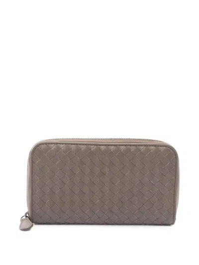 Pre-owned Bottega Veneta 2010s Intrecciato Leather Wallet In Brown