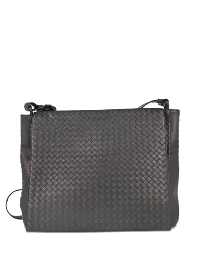 Pre-owned Bottega Veneta 2010s Intrecciato Messenger Bag In Gray
