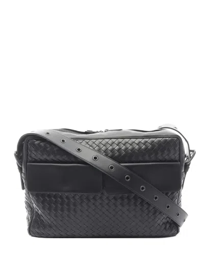 Pre-owned Bottega Veneta 2010s Intrecciato Shoulder Bag In Black