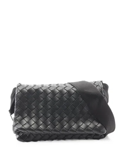 Pre-owned Bottega Veneta 2010s Intrecciato Shoulder Bag In Black