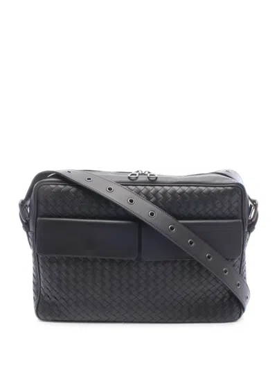 Pre-owned Bottega Veneta 2010s Intrecciato Shoulder Bag In Black