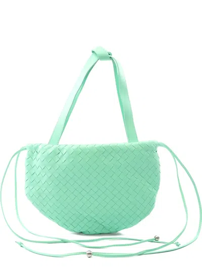 Pre-owned Bottega Veneta 2010s Intrecciato Valve Small Tote Bag In Green