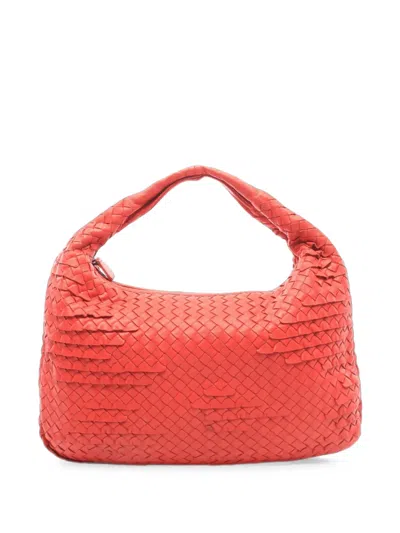 Pre-owned Bottega Veneta 2010s Intrecciato Veneta Shoulder Bag In Red