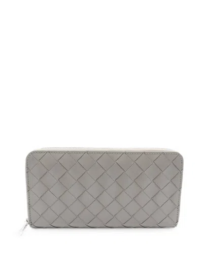 Pre-owned Bottega Veneta 2010s Intrecciato Wallet In Grey