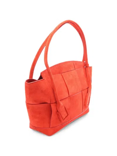 Pre-owned Bottega Veneta 2010s Large Arco Maxi Intrecciato Tote Bag In オレンジ