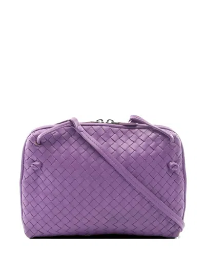 Pre-owned Bottega Veneta 2010s Nodini Intrecciato Shoulder Bag In Purple