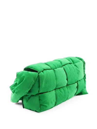 Pre-owned Bottega Veneta 2010s Padded Cassette Maxi Intrecciato Shoulder Bag In Green