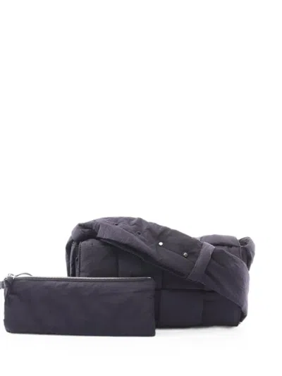 Pre-owned Bottega Veneta 2010s Padded Tech Cassette Shoulder Bag In Blue