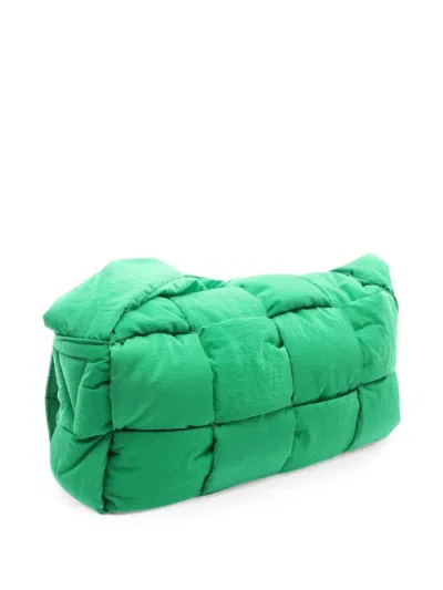 Pre-owned Bottega Veneta 2010s Padded Tech Cassette Shoulder Bag In Green