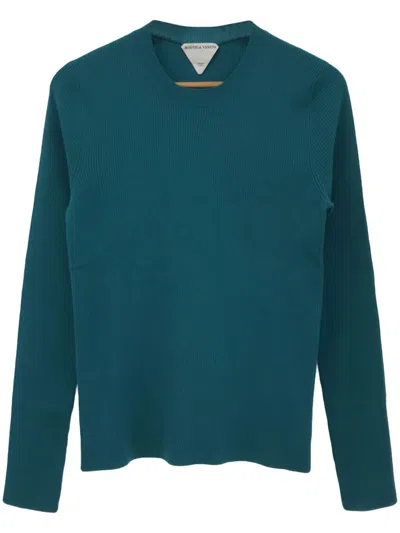 Pre-owned Bottega Veneta 2010s Ribbed-knit Sweater In Blue