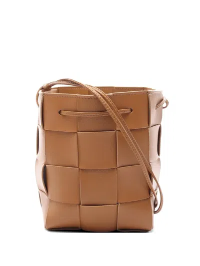 Pre-owned Bottega Veneta 2010s Small Cassette Bucket Bag In Brown