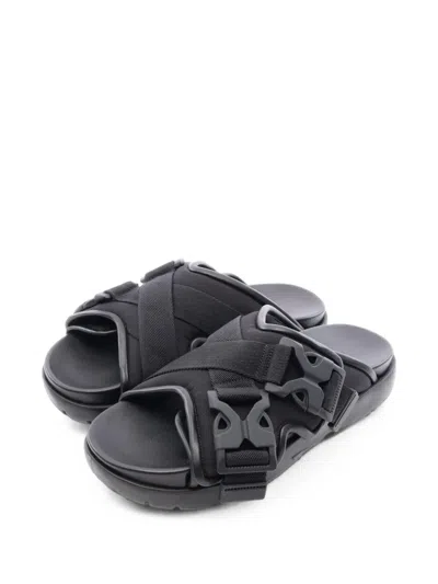 Pre-owned Bottega Veneta 2010s Snap Buckle-detail Sandals In Black