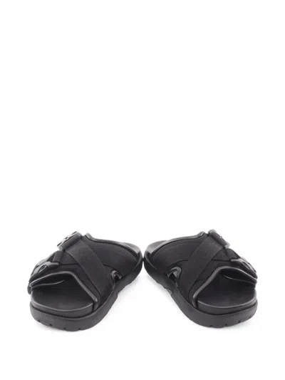 Pre-owned Bottega Veneta 2010s Snap Buckle-fastening Slide Sandals In Black