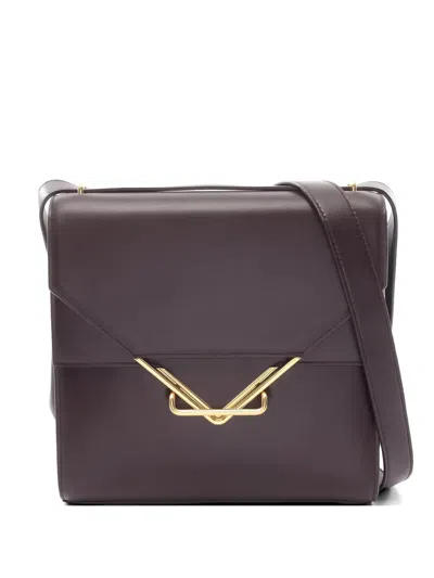 Pre-owned Bottega Veneta 2010s The Clip Leather Shoulder Bag In Red