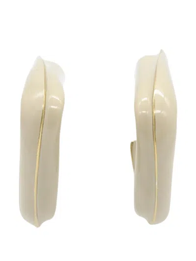 Pre-owned Bottega Veneta 2010s Triangle Earrings In Gold