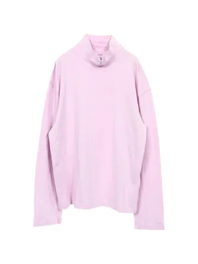 Pre-owned Bottega Veneta 2010s Turtleneck Logo-embroidered T-shirt In Pink