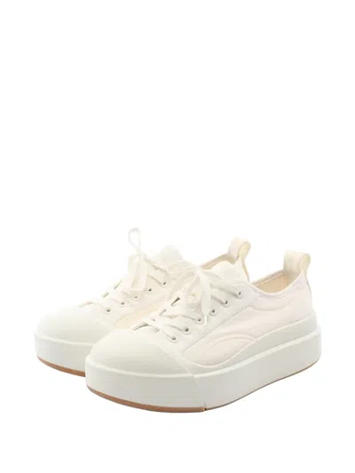 Pre-owned Bottega Veneta 2010s Vulcan Platform Sneakers In White