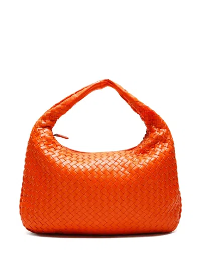 Pre-owned Bottega Veneta 2011 Intrecciato Shoulder Bag In Orange
