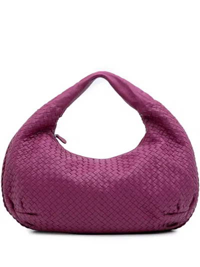 Pre-owned Bottega Veneta 2011 Medium Nappa Intrecciato Belly Hobo Bag In Purple