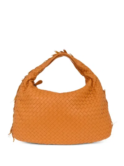 Pre-owned Bottega Veneta 2011 Signature Intrecciato Design Tote Bag In Orange