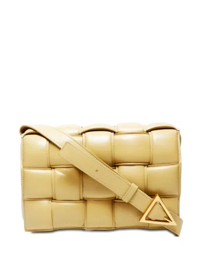 Pre-owned Bottega Veneta 2012-2013 Padded Cassette Crossbody Bag In Yellow