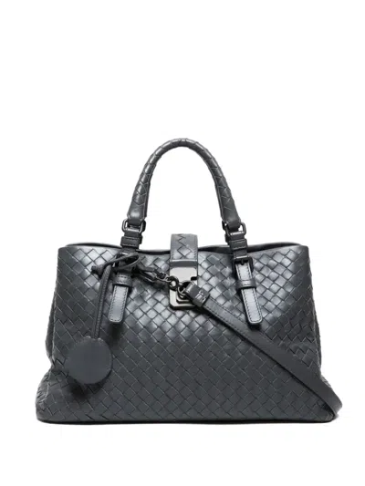 Pre-owned Bottega Veneta 2012-2020s Intrecciato Roma Tote Bag In Gray