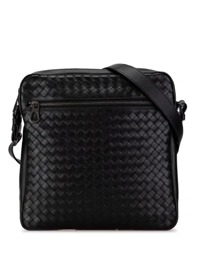 Pre-owned Bottega Veneta 2012-2023 Intrecciato Crossbody Bag In Black