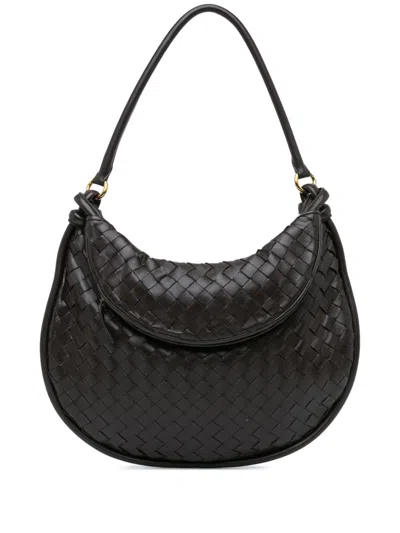 Pre-owned Bottega Veneta 2012-2023 Large Lambskin Intrecciato Gemelli Hobo Bag In Brown