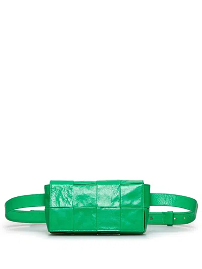Pre-owned Bottega Veneta 2012-2023 Maxi Intrecciato Cassette Belt Bag In Green