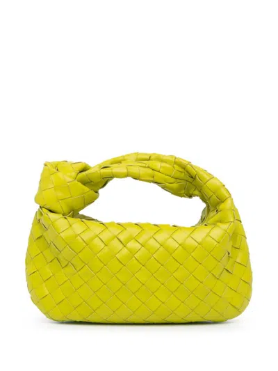 Pre-owned Bottega Veneta 2012-2023 Mini Nappa Intrecciato Jodie Hobo Bag In Yellow